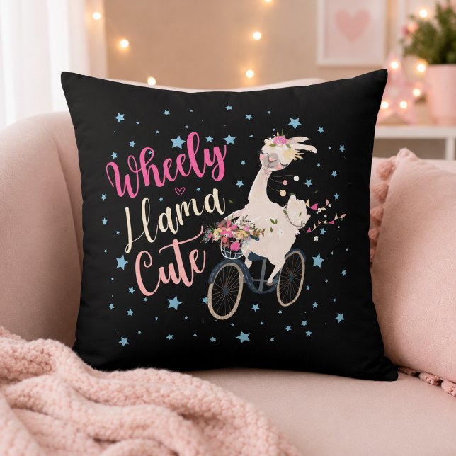 Almohada personalizada Wheely Llama Cute (Subido por el creador)