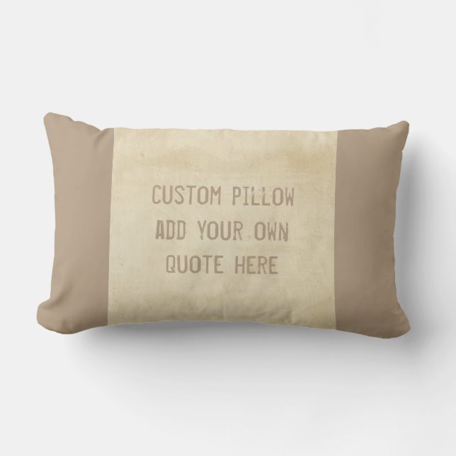 almohada personalizado añada su propia cita (Anverso)