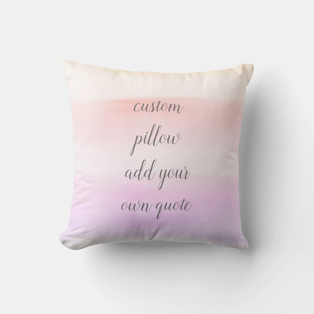 almohada personalizado añada su propia cita rosa y (Anverso)