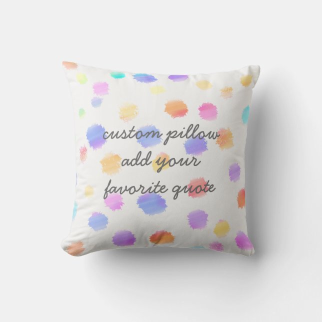 almohada personalizado añada sus puntos de polka p (Anverso)