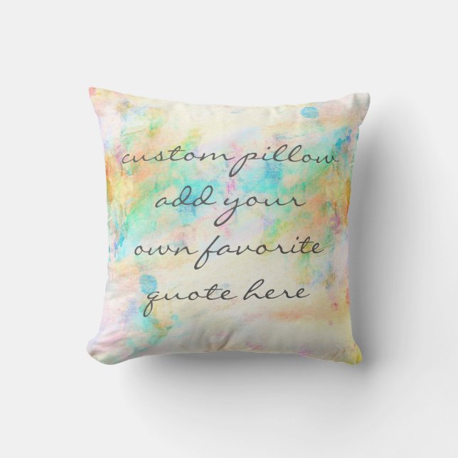 almohada personalizado añadir tu propia cita favor (Anverso)