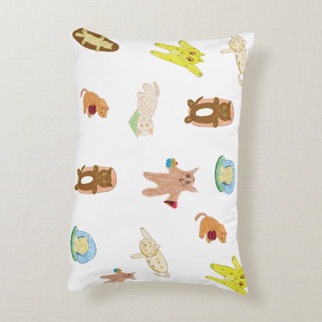 almohada personalizado del gato (Atrás (Vertical))