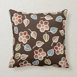 almohada pintada a mano de la flor de la acuarela