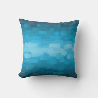 almohada pintada de gradiente marino azul