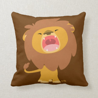 Almohada poderosa linda del dibujo animado del