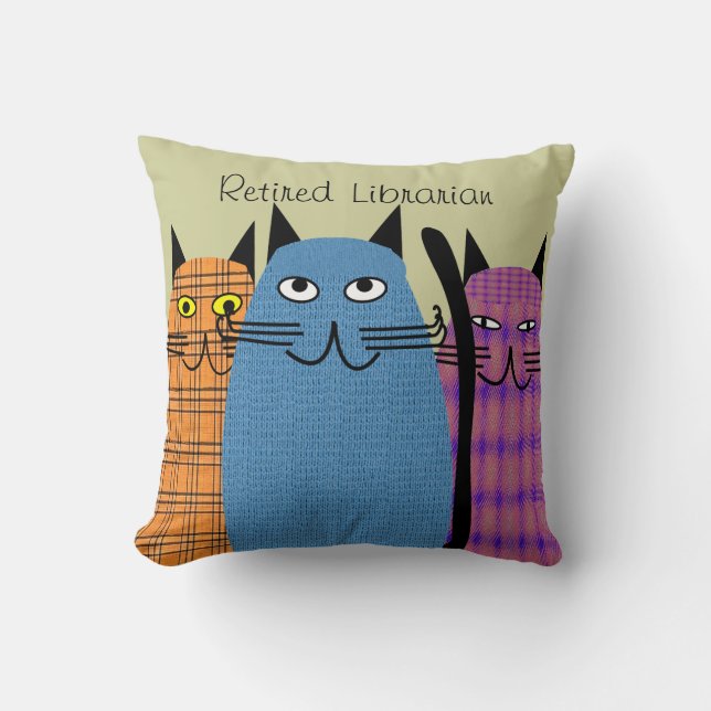 Almohada popular jubilada de los gatos del (Anverso)