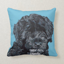 Almohada portuguesa del arte del perro de agua