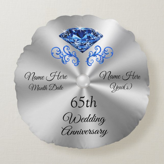 Almohada preciosa del regalo del aniversario de (Anverso)