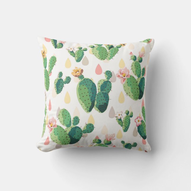 Almohada preciosa suculenta linda del cactus (Anverso)