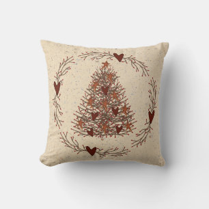 Almohada primitiva del árbol de navidad
