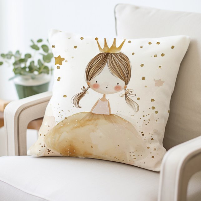 Almohada Princesa Cuta con Corona Dorada, cuento d (Subido por el creador)