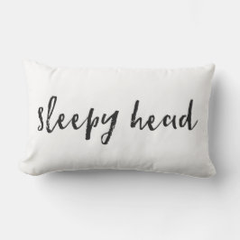 Almohada principal soñolienta de la tipografía