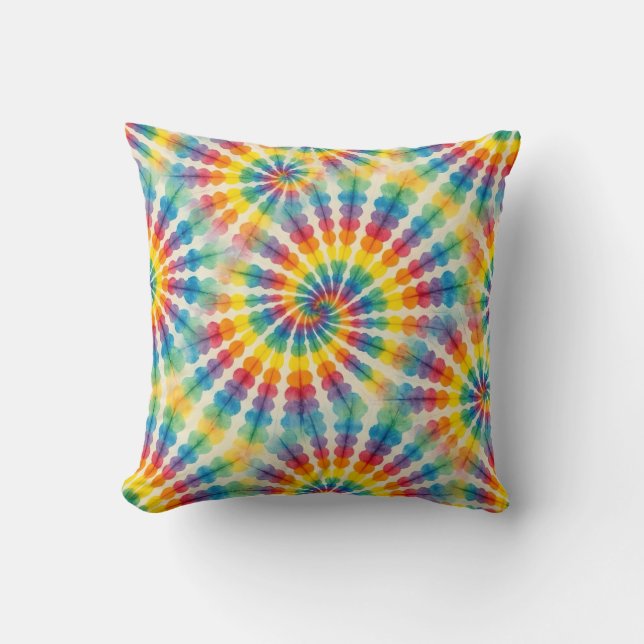 Almohada psicodélica de teñido | Almohada decorati (Anverso)