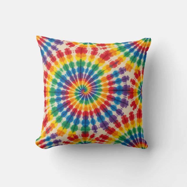 Almohada psicodélica de teñido | Almohada decorati (Anverso)