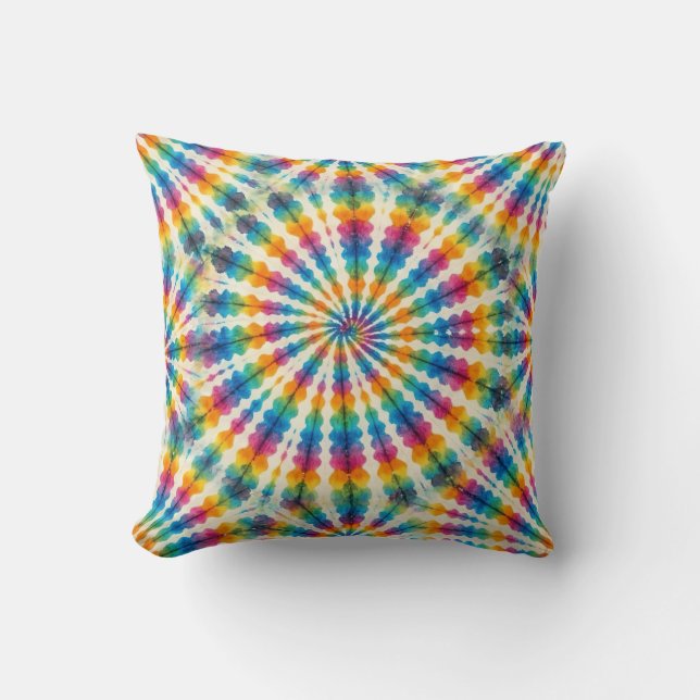 Almohada psicodélica de teñido | Almohada decorati (Anverso)