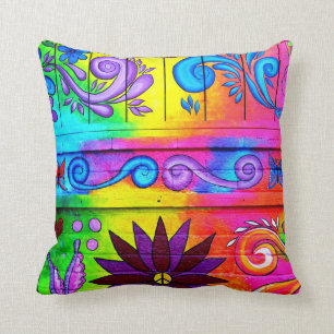 almohada psicodélica maravillosa de los colores d