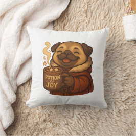 Almohada Pug Poción de Alegría | Perro de Navidad 