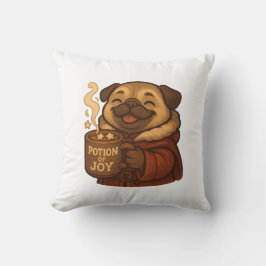 Almohada Pug Poción de Alegría | Perro de Navidad 