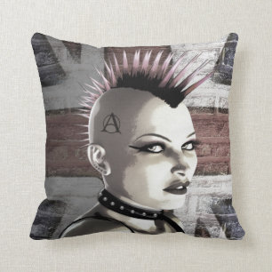 Almohada punky británica retra de la moda