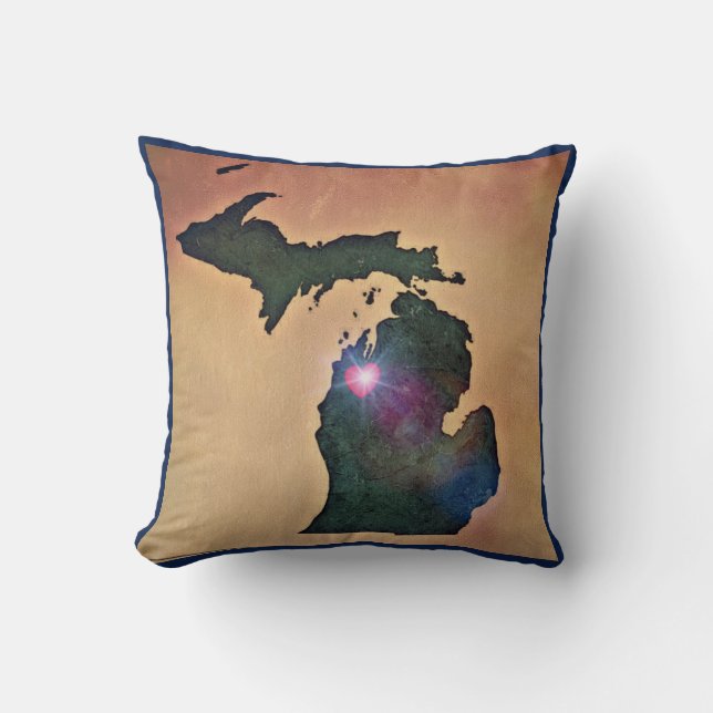 Almohada pura de Michigan - amor transversal de la (Anverso)