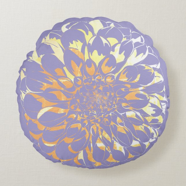 Almohada púrpura de flor de dalia  (Anverso)