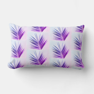 Almohada púrpura de hojas de palmera para brunch