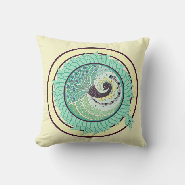 Almohada púrpura de la decoración del arte del (Anverso)