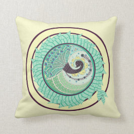 Almohada púrpura de la decoración del arte del