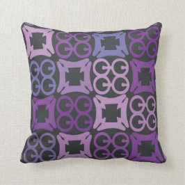 Almohada púrpura de la impresión de Adinkra del