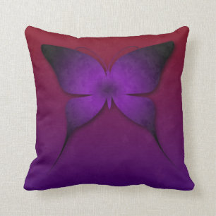 Almohada púrpura de la mariposa de Ombre