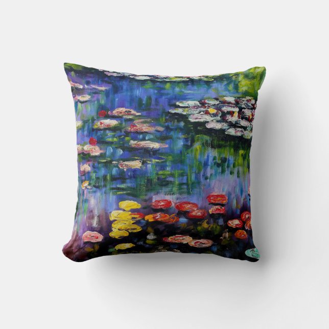 Almohada púrpura de los lirios de agua de Monet (Anverso)