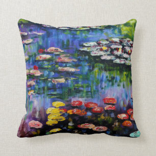Almohada púrpura de los lirios de agua de Monet