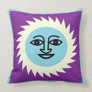 Almohada púrpura de Sun y del quatrefoil