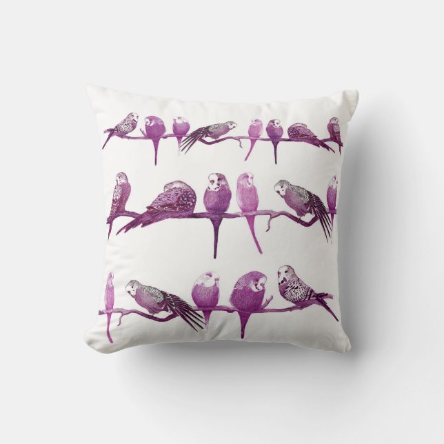 Almohada púrpura del amortiguador del loro del (Anverso)