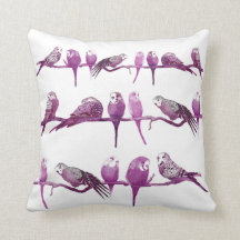 Almohada púrpura del amortiguador del loro del