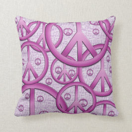 Almohada púrpura del signo de la paz