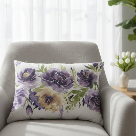 Almohada púrpura floral de primavera
