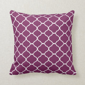 Almohada púrpura y blanca del ciruelo elegante de