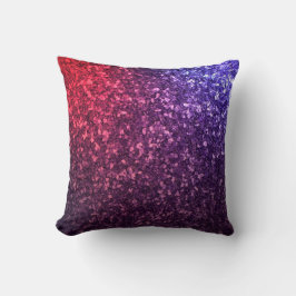 almohada purpurina brillante azul morado
