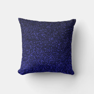 almohada purpurina brillante azul oscuro