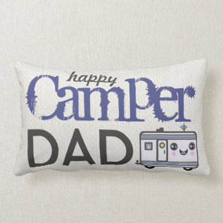 Almohada que acampa del papá del campista contento