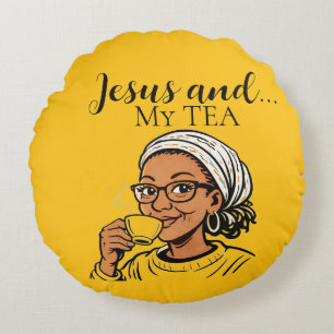 Almohada que representa a Jesús y Mi Té
