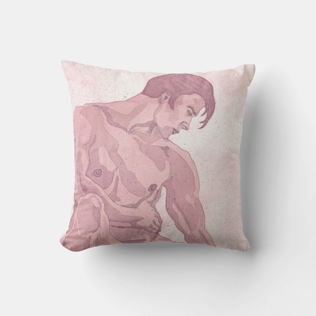 Almohada que se agacha del hombre purpúreo claro (Anverso)