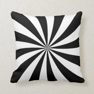 Almohada rayada blanco y negro de Starburst