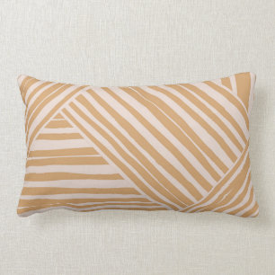 Almohada rayada boho decoración neutral dormitorio
