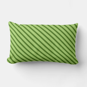 almohada rayada de patrón verde