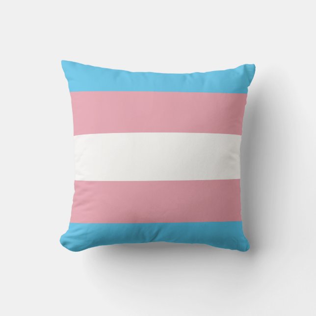 Almohada rayada del orgullo del transexual (Anverso)