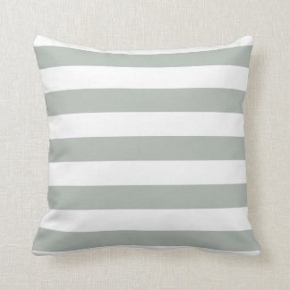 Almohada rayada intrépida de los gris plateados