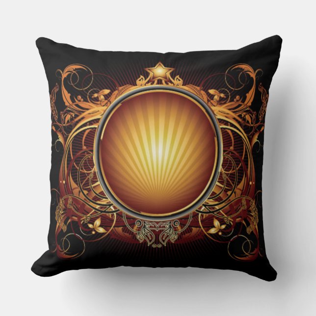 Almohada Rayos de Sol Metálicos (Anverso)