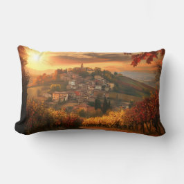 Almohada rectangular de acento de viñedo de otoño